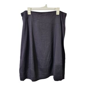 💕Eileen Fisher Linen Blend Midi Skirt Black Womens Size L